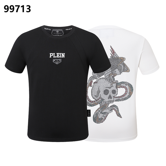 P**P Men's Active Comfort Logo Emblem T-Shirt | Black White