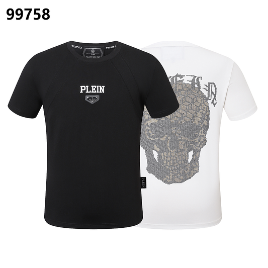 P**P Men's Recovery Day Logo Emblem T-Shirt | Black White