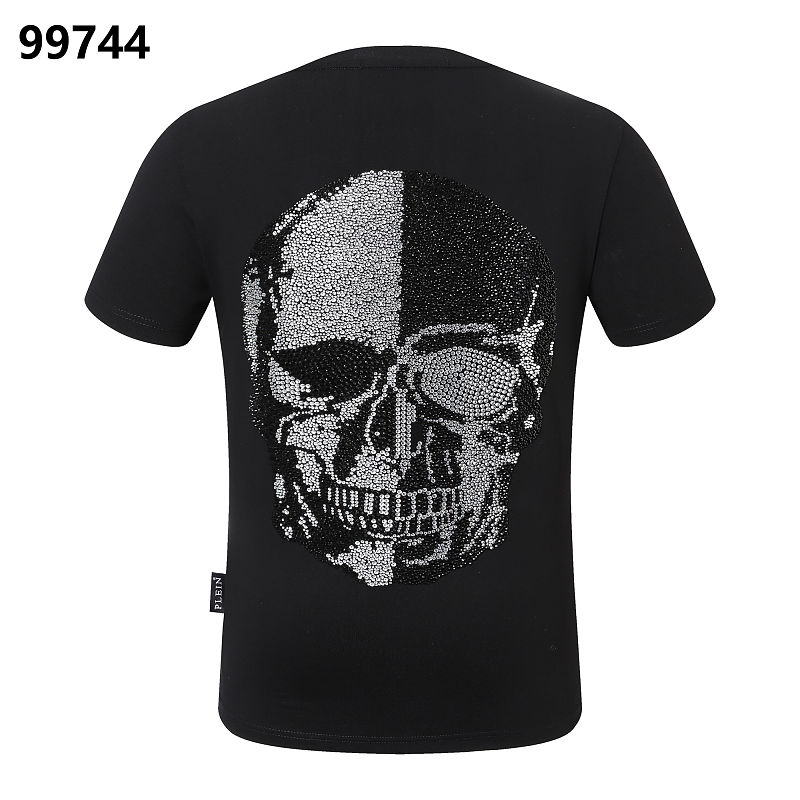 P**P Men's First Class Logo Emblem T-Shirt | Black White