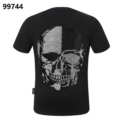P**P Men's First Class Logo Emblem T-Shirt | Black White