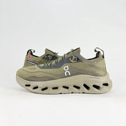 Loewe × On Cloudsurfer – Unisex Lightweight Breathable Luxury Collaborative Running Shoes | Olive Green & Charcoal