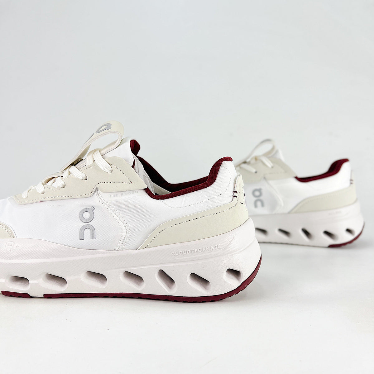On THE ROGER Wildcard – Unisex Lightweight Breathable Versatile Lifestyle Sneaker | White, Cream & Burgundy