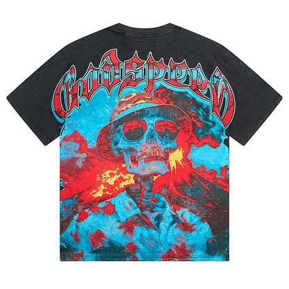 GODSPEED Rock Skeleton Car T-shirt