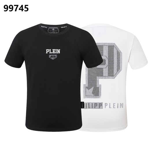 P**P Men's Father's Day Logo Emblem T-Shirt | Black White